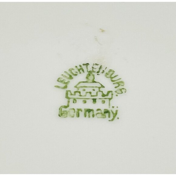 Vintage Leuchtenburg Germany PINK ROSES Cake Plate 9.25” Chic Cottagecore Handle - Picture 7 of 8